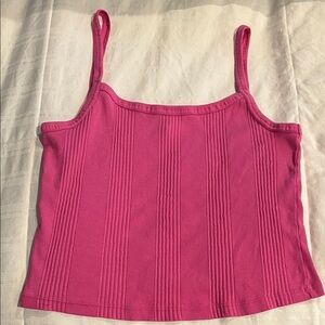 PINK Victoria's Secret Fuchsia Ribbed Camisole